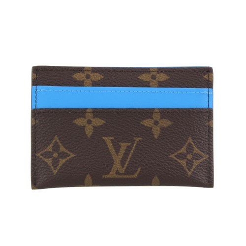 ルイヴィトン カードケース 名刺入れ レディース カードケース ポルト カルト･ダブル ブルー LOUIS VUITTON M12838 ガストン ブルー