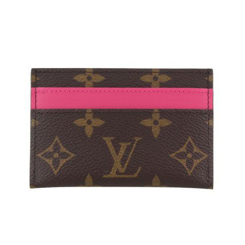 ルイヴィトン カードケース 名刺入れ レディース カードケース ポルト カルト･ダブル ピンク LOUIS VUITTON M12841 ポンディシェリ ピンク