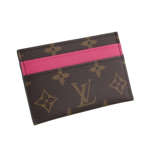 ルイヴィトン カードケース 名刺入れ レディース カードケース ポルト カルト･ダブル ピンク LOUIS VUITTON M12841 ポンディシェリ ピンク