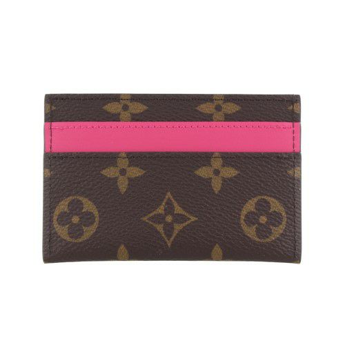 ルイヴィトン カードケース 名刺入れ レディース カードケース ポルト カルト･ダブル ピンク LOUIS VUITTON M12841 ポンディシェリ ピンク