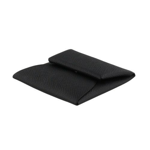 エルメス バスティア ノワール エプソン シルバー金具 W刻印 ブラック HERMES コインケース メンズ レディース