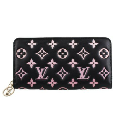 ルイヴィトン 長財布 レディース モノグラム ジッピー･ウォレット ブラック LOUIS VUITTON M12152 ブラック/ピンク