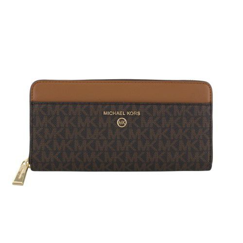マイケルコース 長財布 レディース JET SET CHARM MK SIG ブラウン 