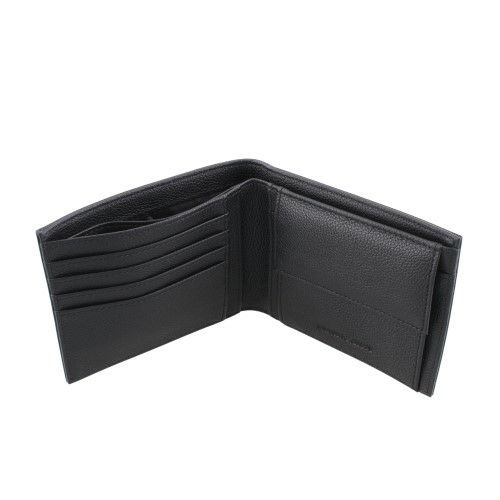 エンポリオアルマーニ 二つ折り財布 メンズ ブラック EMPORIO ARMANI Y4R570 YQ13X 80648 BLACK GUNMETAL