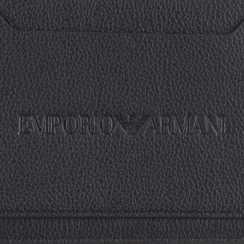 エンポリオアルマーニ 二つ折り財布 メンズ ブラック EMPORIO ARMANI Y4R570 YQ13X 80648 BLACK GUNMETAL