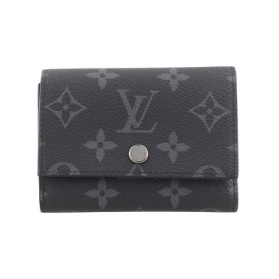 ルイヴィトン 三つ折り財布 コンパクト財布 レディース モノグラム エクリプス ヴィクター･ウォレット ブラック LOUIS VUITTON M12598