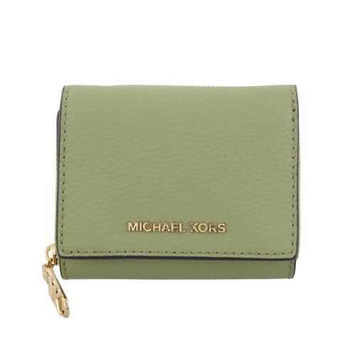 マイケルコース 三つ折り財布 コンパクト財布 レディース グリーン 