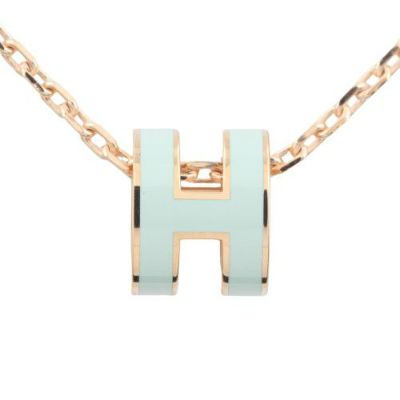エルメス ネックレス レディース MINI POP H グリーン HERMES H147992FO17 VERT FIZZ/PGD
