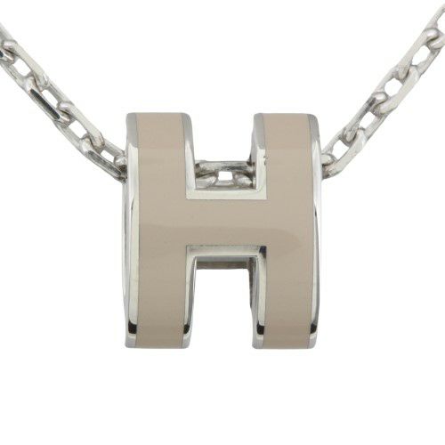 エルメス ネックレス レディース MINI POP H ブラウン HERMES H101994B MARROM GLACE/SV