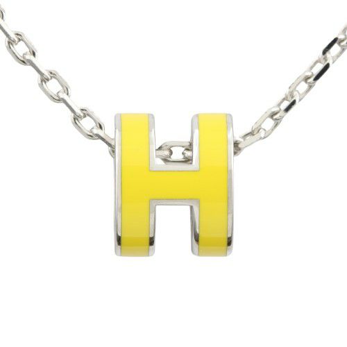 エルメス ネックレス レディース MINI POP H イエロー HERMES 