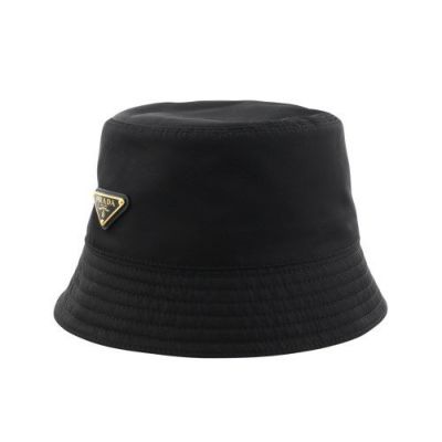 プラダ 帽子 バケットハット レディース トライアングル ロゴ ブラック PRADA 1HC137 2DMI F0632 NERO 1
