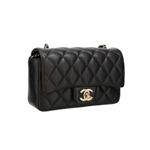CHANEL Sunglasses Black Plastic Coco Mark Lens 6 x 5.1 cm w