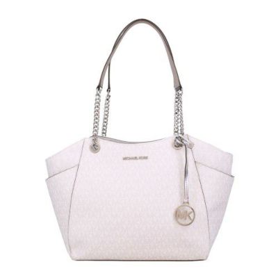 マイケルコース トートバッグ レディース ジェット セット トラベル ラージ チェーン ショルダー トート シルバー MICHAEL KORS 35F4STVE3V SILVER