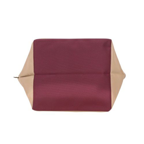 エルベシャプリエ ハンドバッグ トートバッグ レディース ナイロン舟型トートM ベージュ Herve Chapelier 1027N 63 Mastic/24 Aubergine