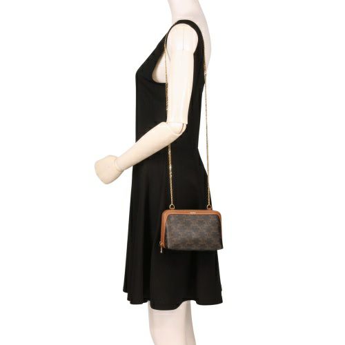 セリーヌ ショルダーバッグ レディース トリオンフ ブラウン CELINE 10E382CBX 04LU TAN