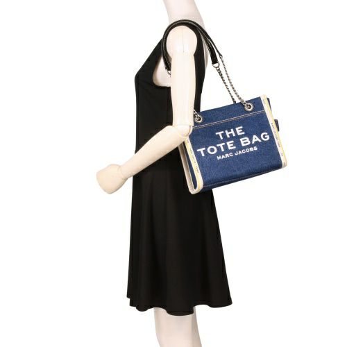 マークジェイコブス ショルダーバッグ レディース ザ デニム チェーン トート バッグ スモール ブルー Marc Jacobs 2F4HTT029H05 473 DARK WASH