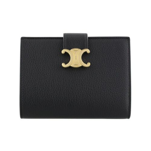 セリーヌ 二つ折り財布 レディース トリオンフ ブラック CELINE  