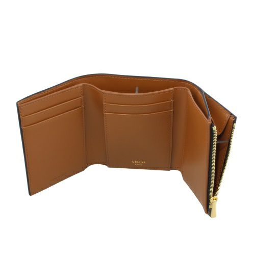 セリーヌ 二つ折り財布 レディース ファインウォレット ヴィクトワール トリオンフキャンバス ブラウン CELINE 10M962CQH 04LU TAN