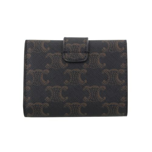 セリーヌ 二つ折り財布 レディース ファインウォレット ヴィクトワール トリオンフキャンバス ブラウン CELINE 10M962CQH 04LU TAN