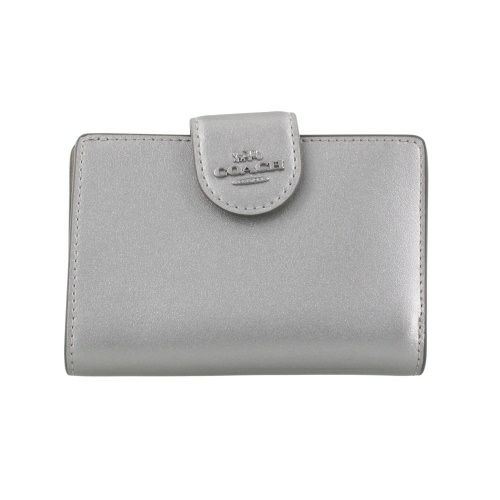 コーチ アウトレット 二つ折り財布 レディース シルバー COACH OUTLET 