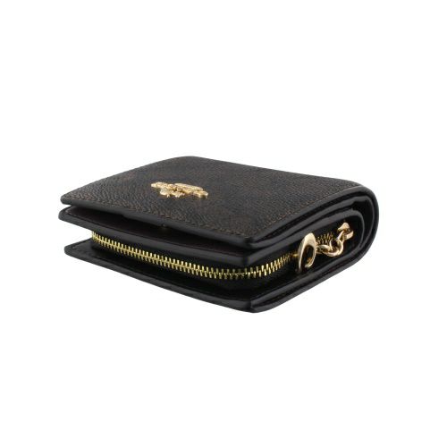 コーチ アウトレット 二つ折り財布 レディース スナップ ウォレット・シグネチャー キャンバス ブラウン COACH OUTLET CW789 IMXAQ