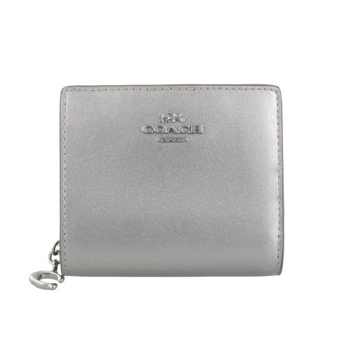 コーチ アウトレット 二つ折り財布 レディース スナップ ウォレット シルバー COACH OUTLET CW792 SVXC4