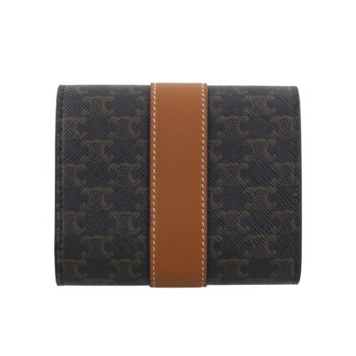セリーヌ 三つ折り財布 レディース スモール トリフォールドウォレット トリオンフ ブラウン CELINE 10D572BZ9 04LU TAN