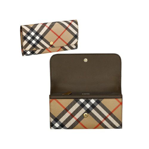 バーバリー 長財布 レディース ハルトン バーバリーチェック ベージュ BURBERRY 8095272