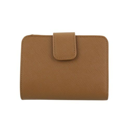 プラダ 二つ折り財布 レディース トライアングルロゴ サフィアーノ ブラウン PRADA 1ML018 QHH F03BH CARAMEL 0