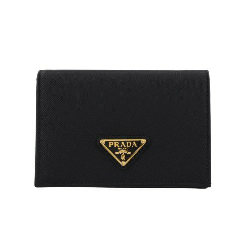 プラダ 二つ折り財布 レディース SAFFIANO TRIANGOLO サフィアーノ  