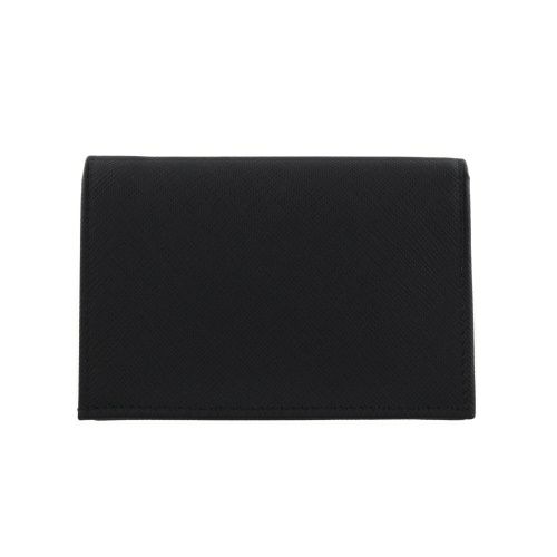 プラダ 二つ折り財布 コンパクト財布 レディース トライアングルロゴ サフィアーノ ブラック PRADA 1MV021 QHH F0002 NERO