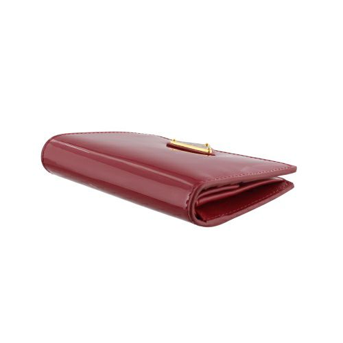 プラダ 二つ折り財布 コンパクト財布 レディース トライアングルロゴ VERNICE レッド PRADA 1MV204 069 F0E06 CHERRY