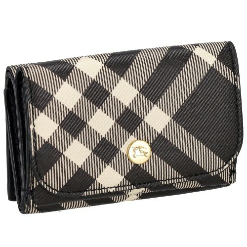 バーバリー 三つ折り財布 コンパクト財布 レディース バーバリーチェック ブラック BURBERRY 8095292