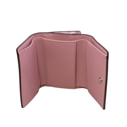 コーチ アウトレット 三つ折り財布 コンパクト財布 レディース マイクロ ウォレット ピンク COACH OUTLET CW805 SVPK9 メタリックピンク