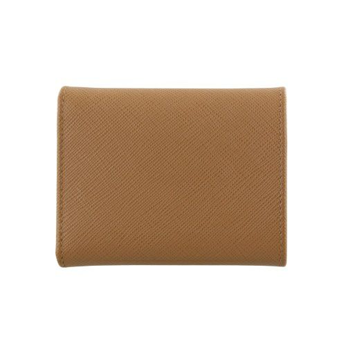 プラダ 三つ折り財布 コンパクト財布 レディース トライアングルロゴ サフィアーノ ブラウン PRADA 1MH044 QHH F03BH CARAMEL 0