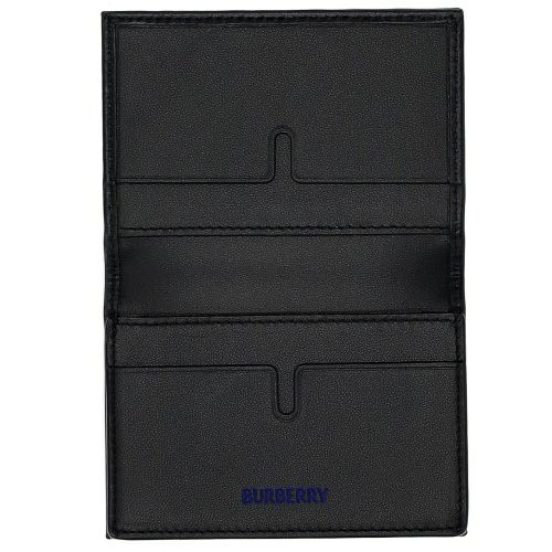 バーバリー 名刺入れ カードケース メンズ フリント ジャガード ブラック BURBERRY 8099817 SHADOW