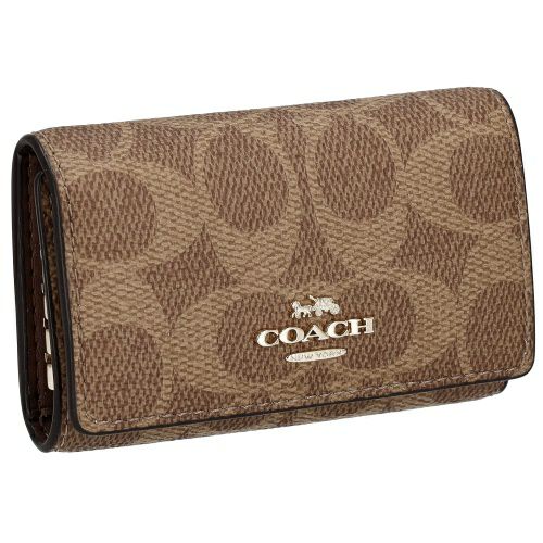 コーチ アウトレット キーケース レディース ファイブ リング キー ケース・シグネチャー キャンバス ブラウン COACH OUTLET CZ274 IMXHE タン/ブラウン