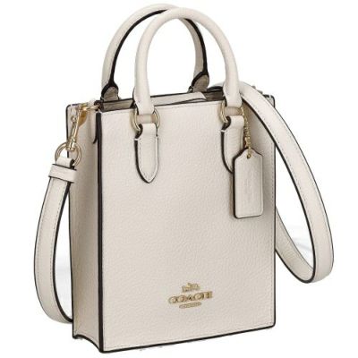 コーチ アウトレット ショルダーバッグ レディース ノース サウス ミニ トート ホワイト COACH OUTLET CJ500 IMCHK チョーク