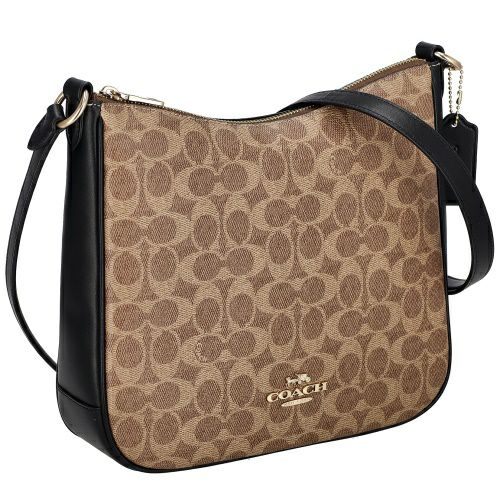 コーチ アウトレット ショルダーバッグ レディース エリー ファイルバッグ シグネチャー ブラウン COACH OUTLET CZ177 IMQRX