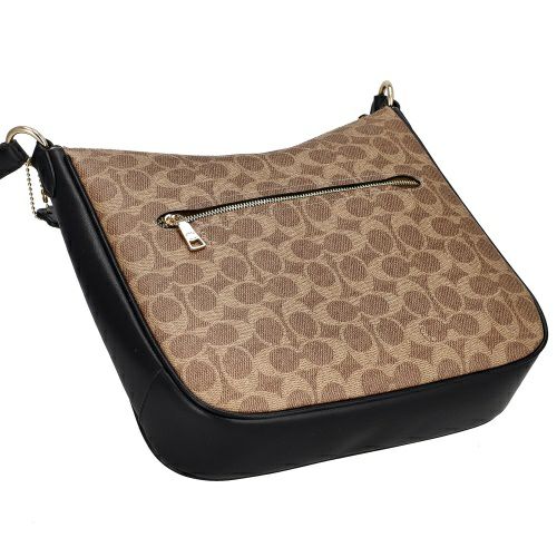 コーチ アウトレット ショルダーバッグ レディース エリー ファイルバッグ シグネチャー ブラウン COACH OUTLET CZ177 IMQRX