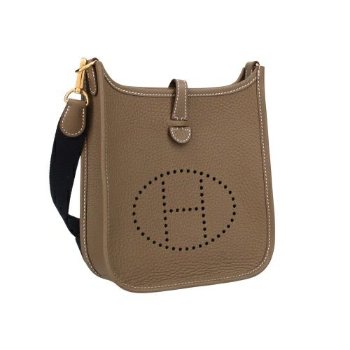 エルメス エブリンTPM エトゥープ アマゾン トリヨンクレマンス ゴールド金具 W刻印 ブラウン HERMES ショルダーバッグ レディース