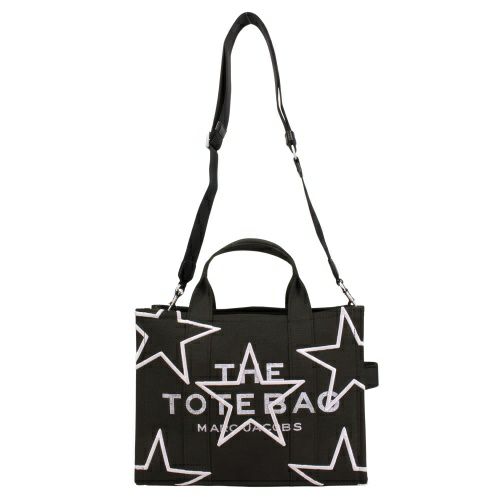 マークジェイコブス トートバッグ レディース ザ スター キャンバス トート バッグ ミディアム ブラック Marc Jacobs 2R4HTT018H03 001 BLACK