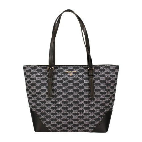 マイケルコース トートバッグ レディース アリア ラージ シグネチャー ロゴ ジャカード トートバッグ ブラック MICHAEL KORS 38T2GXAT3J BLACK MULTI