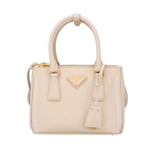 プラダ ハンドバッグ レディース トライアングルロゴ ホワイト PRADA  