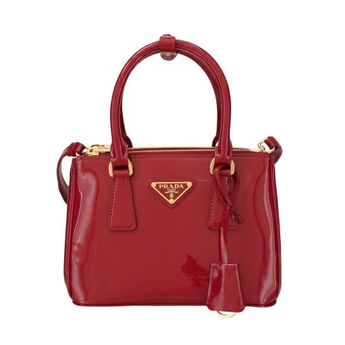 プラダ ハンドバッグ レディース トライアングルロゴ レッド PRADA  