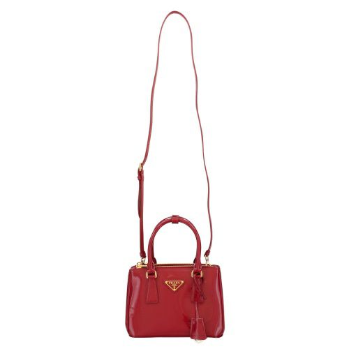 プラダ ハンドバッグ レディース トライアングルロゴ レッド PRADA  