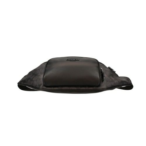 コーチ アウトレット ボディバッグ メンズ レーサー ベルト バッグ・シグネチャー キャンバス ブラック COACH OUTLET CT714 QBMI5 チャコール ブラック