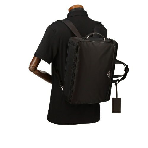プラダ ビジネスバッグ メンズ トライアングルロゴ ブラック PRADA