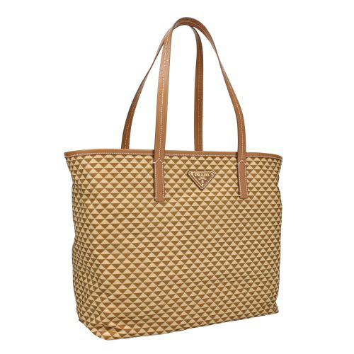 プラダ トートバッグ レディース トライアングルロゴ ブラウン PRADA 