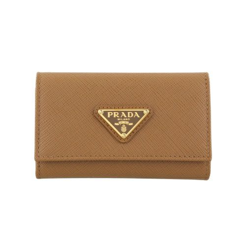 プラダ キーケース レディース トライアングルロゴ サフィアーノ ブラウン PRADA 1PG004 QHH F03BH CARAMEL 0